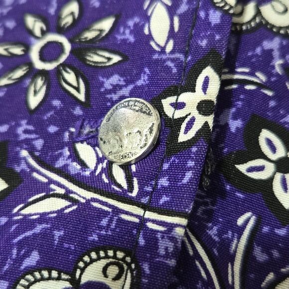 Desert West by Sherry Holt Made in USA Purple Western Cowboy Vest Small - Picture 5 of 5